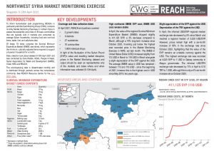 Northwest Syria Market Monitoring Situation Overview - April 2021
