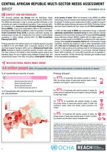 Multi-Sector Needs Assessment (MSNA) Brief, Central African Republic - December 2019