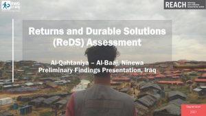 REACH IRQ ReDS Al Qahtaniya Subdistrict PrelFind Aug21 Final