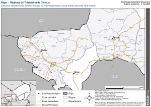 REACH NER Carte Ecoles fermees mai 2022 Tillaberi Tahoua