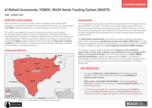 REACH YEM1902a WASH WANTS March 2023 Al Mahawit Governorate
