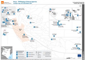 REACH KEN Map Actor and Service Maping Kakuma AgenciesLocationMap 07MAY2021 A3
