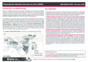 Humanitarian Situation Overview in Northeast Syria – December 2021