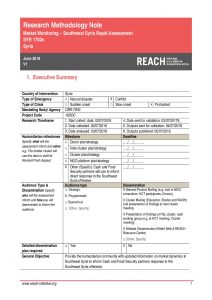 REACH_SYR_Methodology Note_Market Monitoring - Southwest Rapid Assessment_June 2018