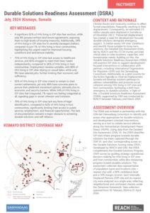 REACH Durable Solutions Readiness Assessment in Kismayo District Factsheet, Somalia