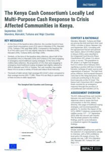 The Kenya Cash Consortium’s Locally Led Multi-Purpose Cash Response to Crisis Affected Communities in Kenya