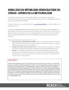 REACH RDC2302 Note Méthodologique Mars 2024