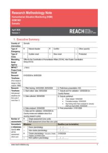 REACH Somalia, Terms of Reference (ToR) for Humanitarian Situation Monitoring (HSM), April 2026