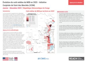 REACH - RDC - ICSM - Évolution du coût médian du MEB en 2025