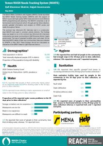 REACH YEM Factsheet WASH WANTS Common KI Qafl Shammar District May 2022