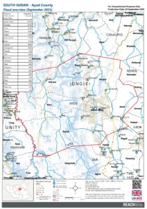 South Sudan - Flood Overview Ayod Map - September 2025