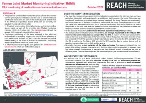 REACH YEM Factsheet JMMI Pilot Monitoring of Medication and Communication October 2022