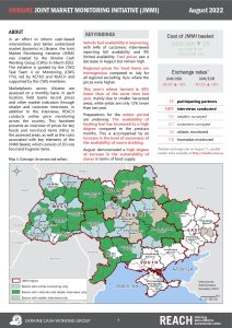 Ukraine Joint Market Monitoring Initiative (JMMI) Factsheet - August 2022