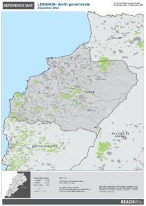 REACH Lebanon Reference Map North Governorate December 2023