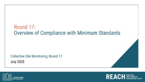 REACH, Ukraine, IDP Collective Site Monitoring, Presentation, Round 17: Overview of Compliance with Minimum Standards