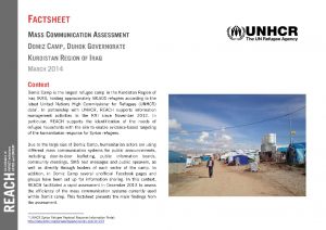 IRQ_Factsheet_KRI_Mass InformationAssessmentinDomizCamp_March2014