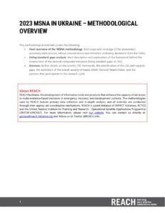 REACH Ukraine 2023 MSNA Methodological Overview