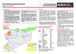 SYR_Situation Overview_Market Monitoring Exercise_August 2017