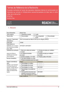 Burkina Faso Termes de Référence Evaluation territoriale Dori June 2021
