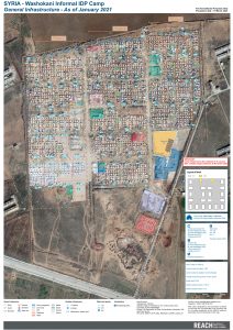 Washokani Camp Infrastructure Map A0, Northeast Syria – January 2021