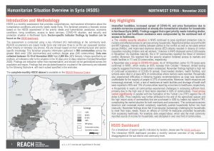 Humanitarian Situation Overview in Northwest Syria – November 2020