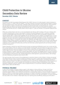 Child Protection in Ukraine Secondary Data Review Brief (December 2023)
