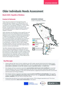 REACH Moldova - Older Individuals Needs Assessment (OINA) - Situation Overview (March 2025)