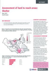 Assessment of Hard to Reach Areas: Shelter, May 2023