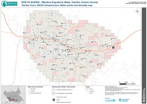 REACH SSD Map WASH Infra Yambio Town Water Points Functionality July2021