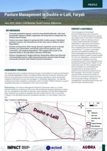 AGORA Afghanistan Pasture Management Dasht-e Laili, Profile (26-05-2025 - 13-06-2025)