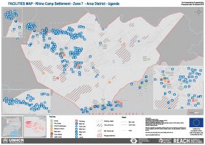 UGA_Map_Rhino Camp_Zone 7 Facilities_September 2018