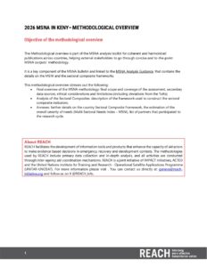 REACH Kenya MSNI 2026: Methodological Note