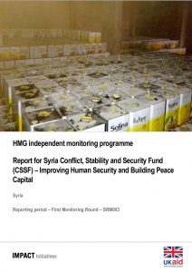 IMPACT Syria_CSSF SRMS003 (stockpiling) Output Report