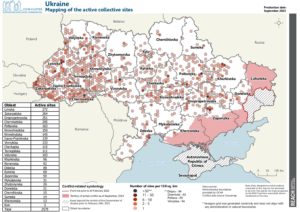 REACH, Ukraine, IDP Collective Site Monitoring, Map, Active Sites, September 2023
