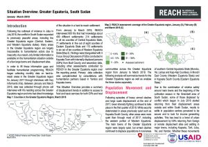 SSD_Situation Overview_AoK_Greater Equatoria_January to March 2018