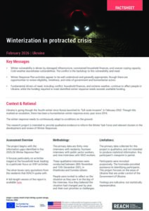REACH Ukraine: Winterization in Protracted Crisis | February 2026 | Factsheet