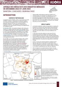 AGORA Banfora - Fiche d'informations enquête ménages juin 23