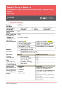 REACH South Sudan - Qualitative Food Security Assessment in Malakal - December 2024