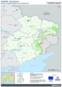 UKR_Map_East Ukraine_Number Of Registered IDPs_29MAY2017_A4