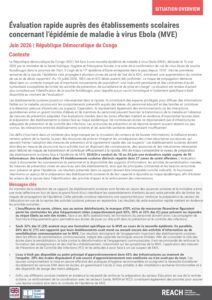REACH RDC - Evaluation rapide - Etablissements scolaires Ebola (juin 2026)