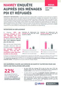 REACH Factsheet régionale Niamey MSNA 2022 Niger