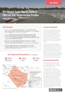 REACH Syria – Northeast Syria Needs Update (August 2026) – Deir-ez-Zor Governorate Profile