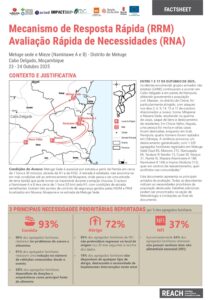 REACH Moçambique RRM Avaliação Rápida de Necessidades - Metuge sede e Mieze (Naminawe A e B) - Distrito de Metuge (24/10/2025)