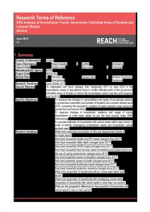 UKR_Terms of Reference_Humanitarian Trend Analysis_June 2018