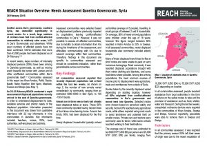 SYR_Situation Overview_Quneitra Rapid Needs Assessment_26 Feb 2016