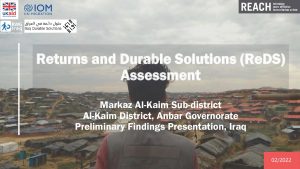 REACH_IRQ_PrelFind PPT_ReDS Markaz Al-Kaim_February 2022