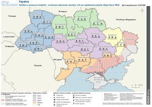 REACH Моніторинг колективних центрів ВПО, Мапа, Нагальні потреби, Грудень 2022, Україна