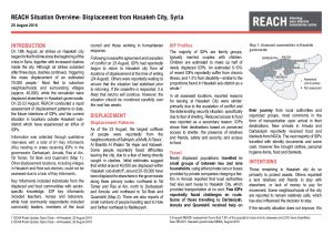 SYR_Situation Overview_Displacement from Hasakeh City_25 August 2016