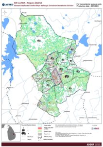 Area Based Risk Assessment Map Sri Lanka Mahaoya Human-elephant conflict March 2024