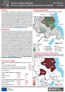 Suivi de la situation humanitaire au Tanganyika, juillet 2020